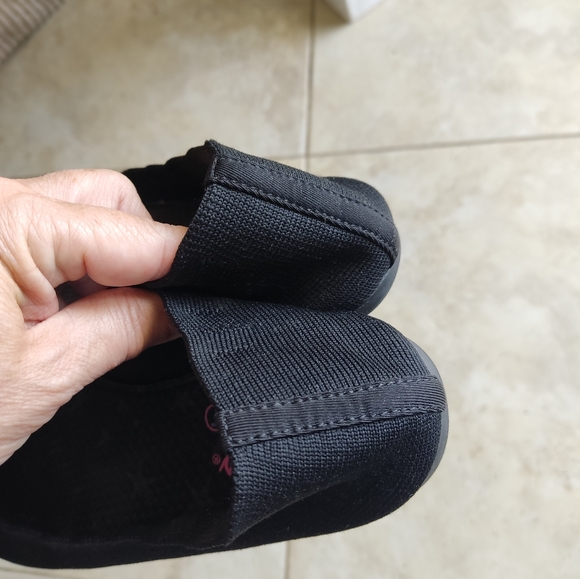 Skechers Cleo Bewitch Womens Size 7.5 Shoes Black Woven Stretch Fit Ballet Flats - Picture 4 of 10